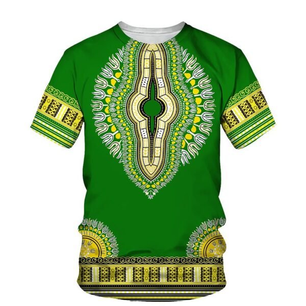 T-shirt homme décontracté à imprimé africain