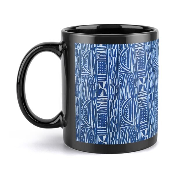 Black mug (printed on both sides / consistent pattern)