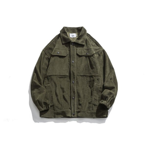 Jacket Men's Japanese Tooling Tide Brand Jacket Corduroy Embroidery Lapel Men's Jacket