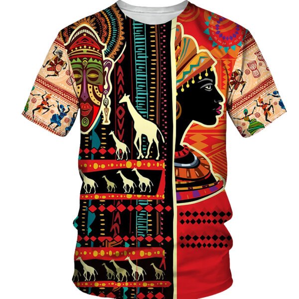 Summer 3D African Print Casual Men's T-Shirt