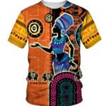 Sommer 3D Afrikanischer Druck Lässiges Herren T-Shirt