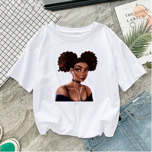 African girl printed short sleeve women