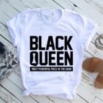 T-shirt Femme T Shirt Fashion Casual Cartoon Feminism Cartoon African Girl Print Ladies Short Sleeve T-shirt