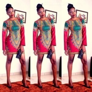 Afrikanischer Nationalstil Totem Print Frauenkleid Afrikanisches Nationalkleid