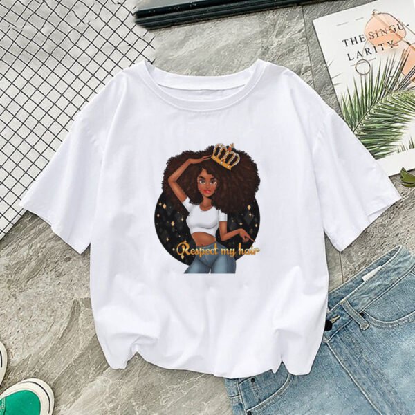 African girl printed short sleeve women