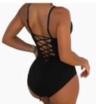 Sommer Bikini rückenfreie String große Größe Sexy Solid Color Triangle One-piece Swimsuit