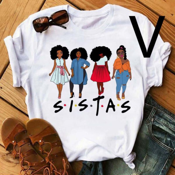 African Black Girl Print Kurzarm-T-Shirt Frauen