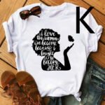 African Black Girl Print Short-sleeved T-shirt Women