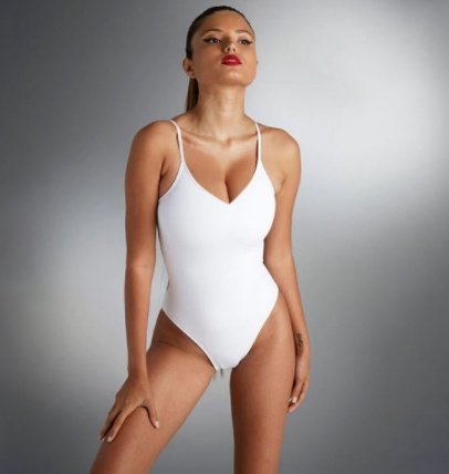 Sommer Bikini rückenfreie String große Größe Sexy Solid Color Triangle One-piece Swimsuit