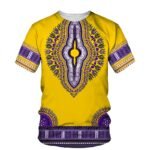 Sommer 3D Afrikanischer Druck Lässiges Herren T-Shirt