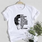 Cartoon African girl print ladies short sleeve T-shirt