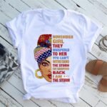 Cartoon afrikanisches Mädchen drucken Damen kurze Ärmel T-shirt