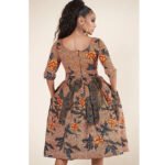 Robe sexy à imprimé africain avec dos en U